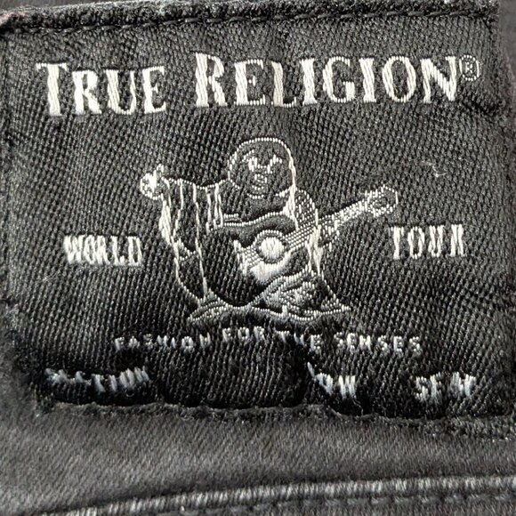 True Religion Women's Black Hallie  Mid Rise Super Skinny Jean Size 30 - Picture 9 of 14